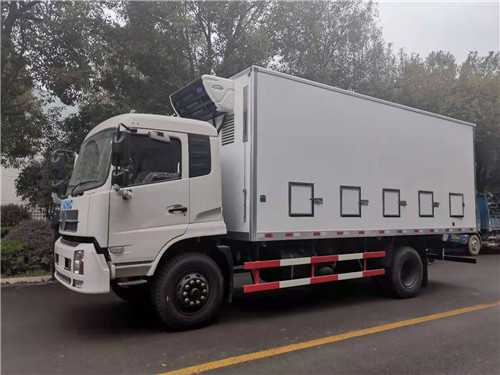 出口非洲東風(fēng)天錦6.8米雞苗運輸車已發(fā)車